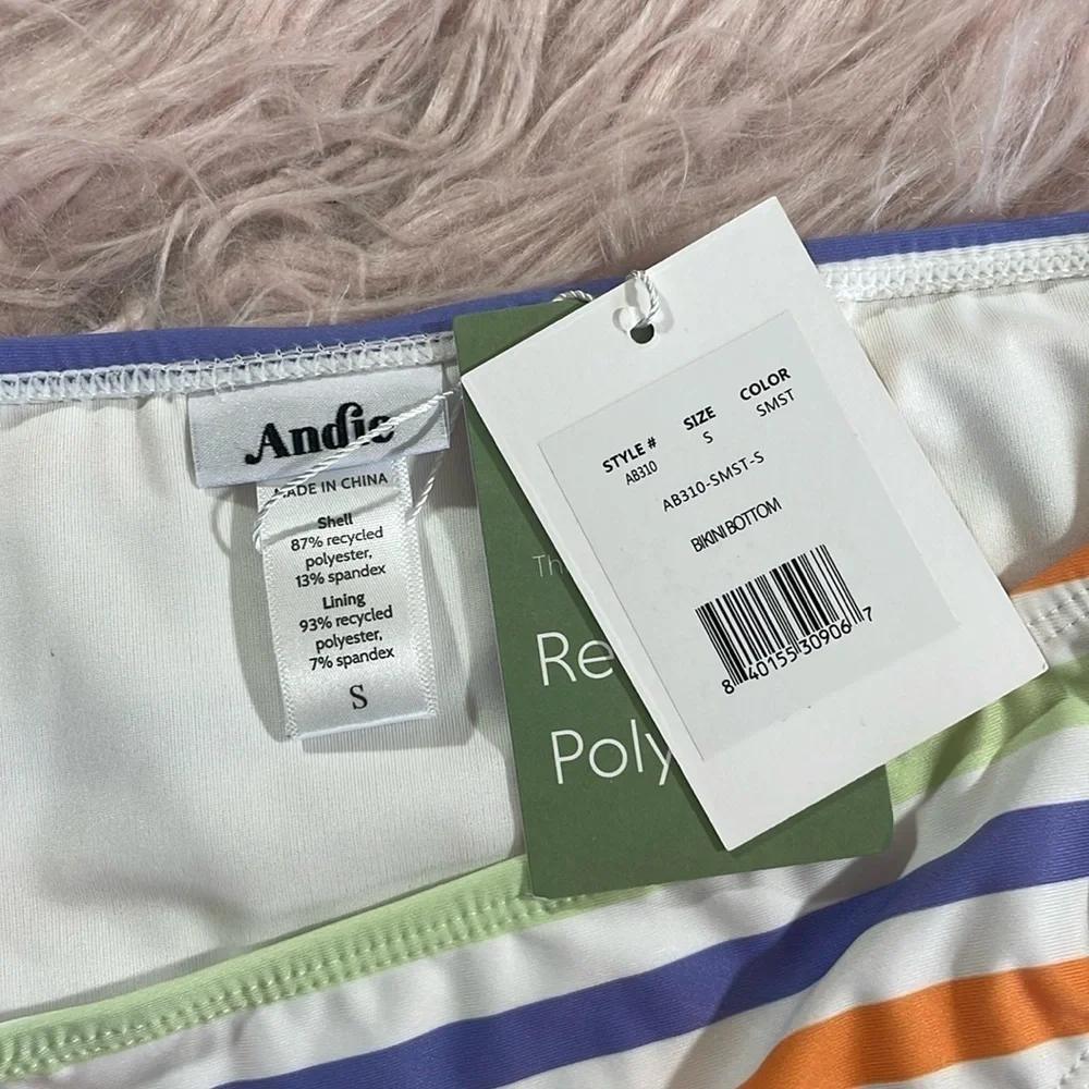 NWT Andie Nautical Pastel Springtime Swim Bikini Bottoms